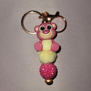 Lotso Pink Bear Keychain